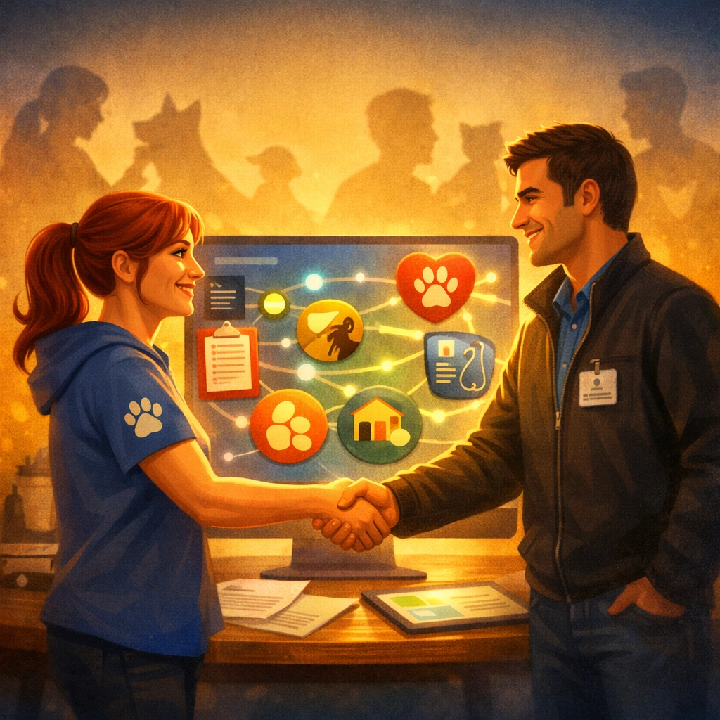 A confident rescue team member making a final decision, with a chosen path highlighted among options