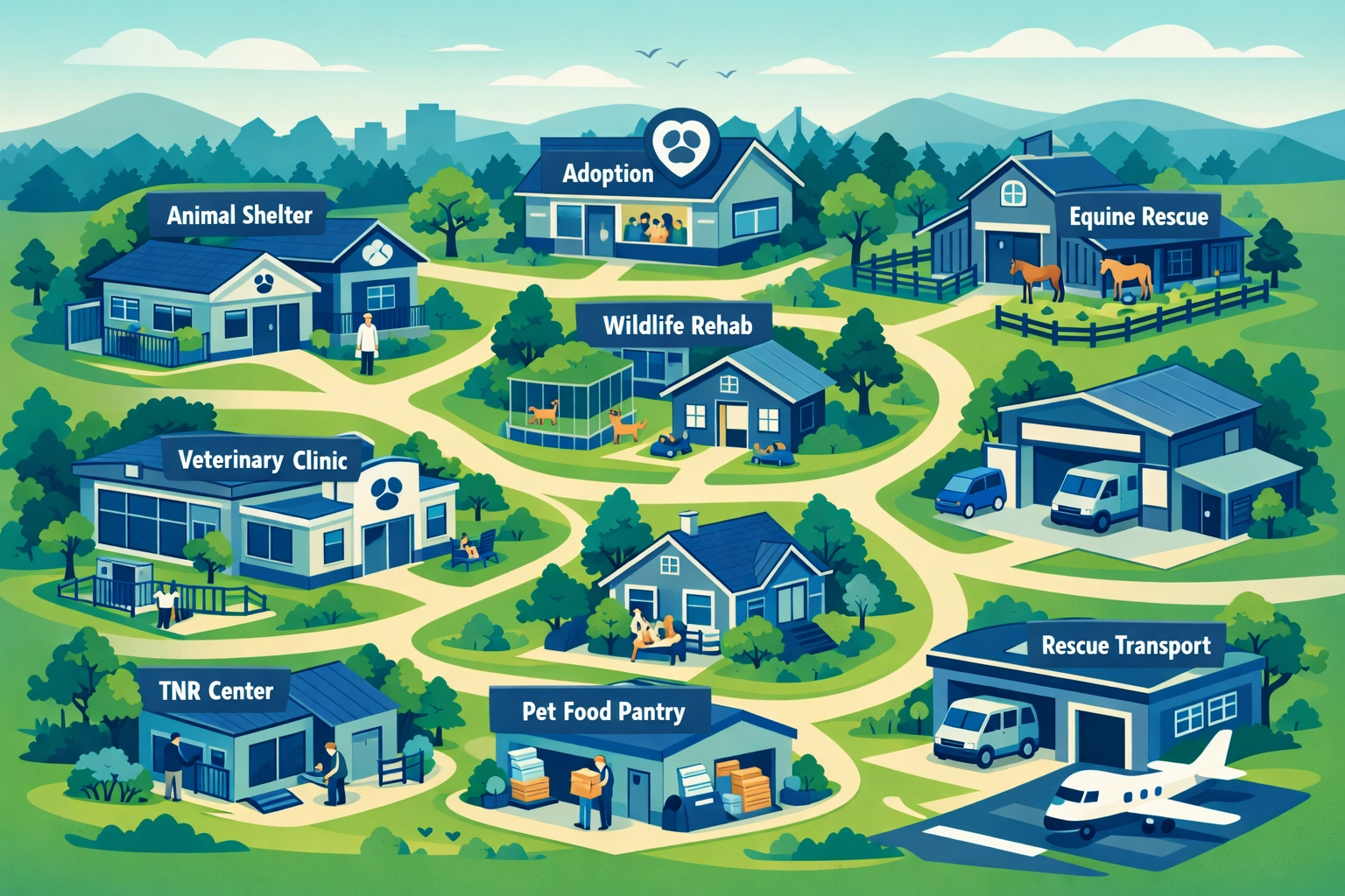 A patchwork of small rescue organizations following different, inconsistent intake processes across the country